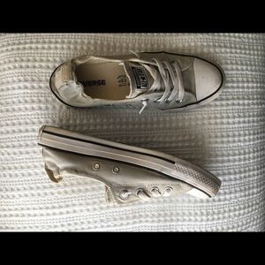 Gray converse sneakers